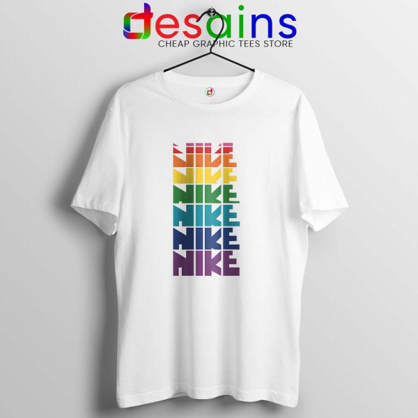 Nike Pride Parade White Tshirt LGBT Rainbow Tee Shirts