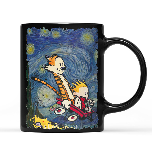 Paint Calvin Hobbes Starry Night Mug 11oz