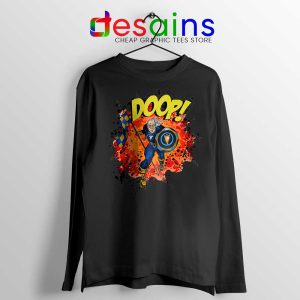 Super Ben Black Long Sleeve Tee Superhero Benjamin Franklin