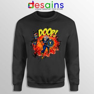 Super Ben Black Sweatshirt Superhero Benjamin Franklin Sweaters