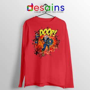 Super Ben Red Long Sleeve Tee Superhero Benjamin Franklin