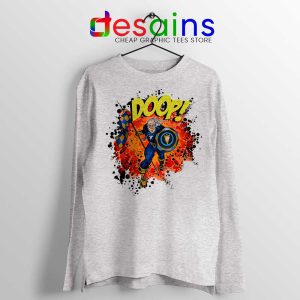 Super Ben Sport Grey Long Sleeve Tee Superhero Benjamin Franklin