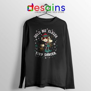 Tiny Dancer Elf Christmas Long Sleeve Tee Reindeer Cartoon Xmas