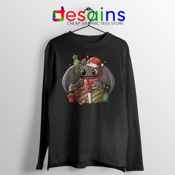 Toothless Dragon Santa Long Sleeve Tee Christmas Night Fury