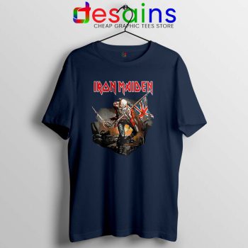 Up The Irons Navy Tshirt The First Ten Years Iron Maiden Tee Shirts