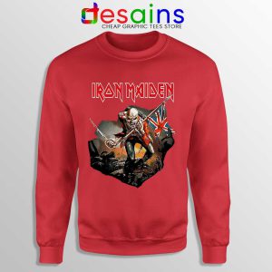 Up The Irons Red Sweatshirt The First Ten Years Iron Maiden