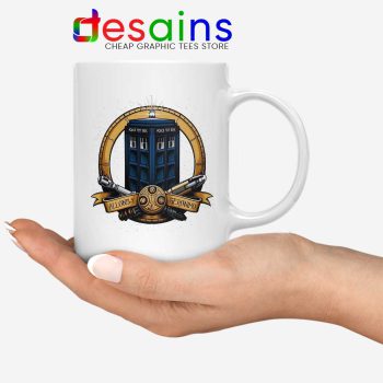 Allons y Geronimo White Tardis Mug Doctor Who Coffee Mugs