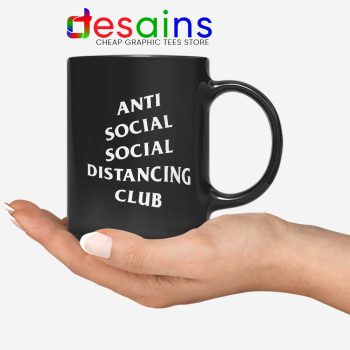 Anti Social Distancing Club Black Mug Streetwear Covid-19 Coffee Mugs