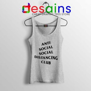 Anti Social Distancing Club Sport Grey Tank Top Streetwear Covid-19