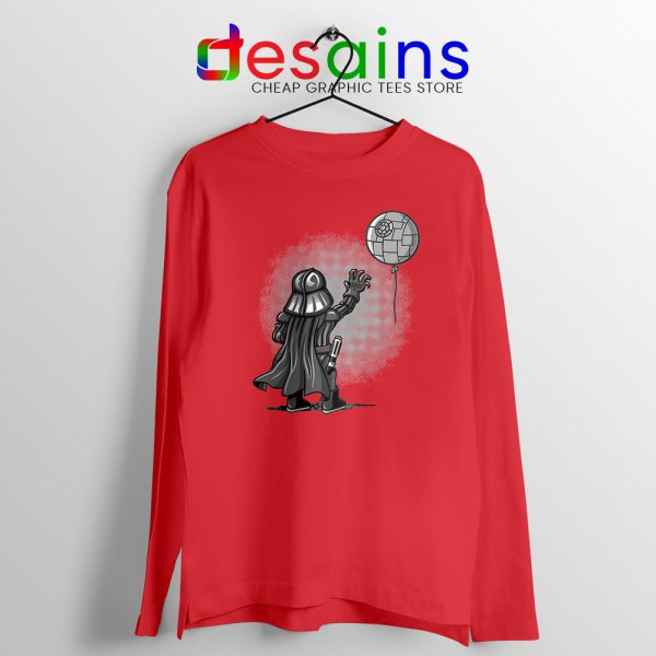 Balloon Darth Vader Red Long Sleeve Tee Banksy Star Wars