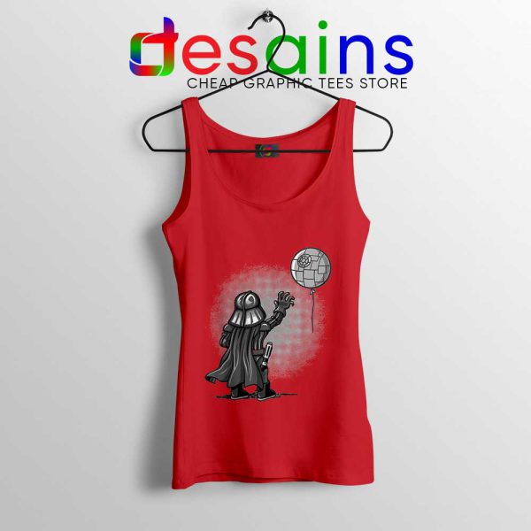 Balloon Darth Vader Red Tank Top Banksy Star Wars Tops