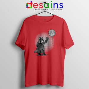 Balloon Darth Vader Red Tshirt Banksy Star Wars Tee Shirts