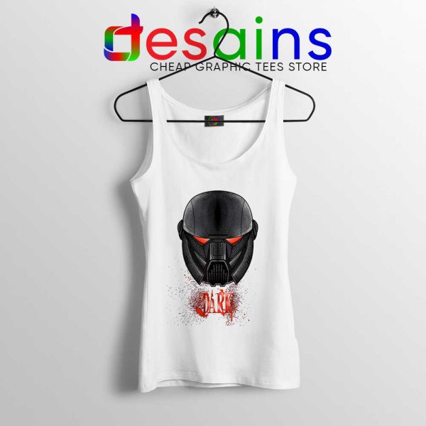 Dark Stormtrooper Art White Tank Top Star Wars Soldier Tops