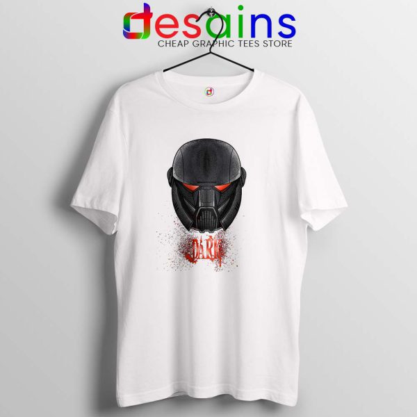 Dark Stormtrooper Art White Tshirt Star Wars Soldier Tee Shirts