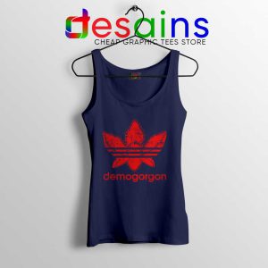 Demogorgon Adidas Navy Tank Top Stranger Things Three Stripes