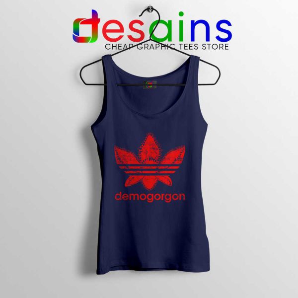 Demogorgon Adidas Navy Tank Top Stranger Things Three Stripes