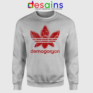 Demogorgon Adidas Sport Grey Sweatshirt Stranger Things Three Stripes