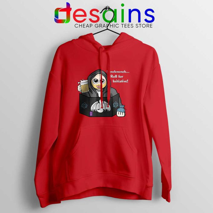 DnD Roll for Initiative Red Hoodie Dungeon Master Game Jacket