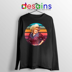 Dolly Parton Retro Style Black Long Sleeve Tee Country Music Vintage