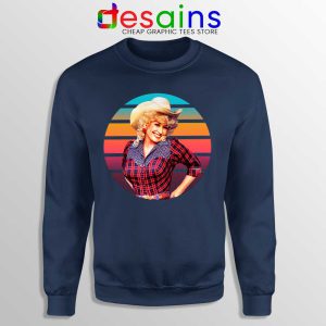 Dolly Parton Retro Style Navy Sweatshirt Country Music Vintage