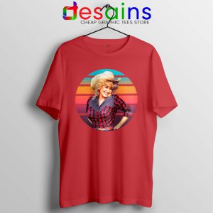 Dolly Parton Retro Style Red Tshirt Country Music Vintage