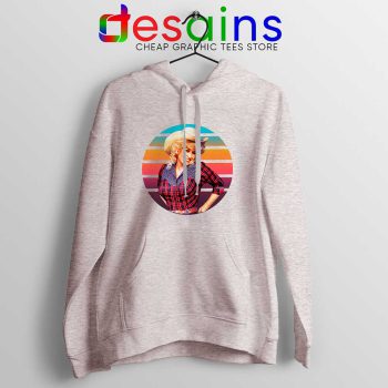 Dolly Parton Retro Style Sport Grey Hoodie Country Music Vintage Jacket
