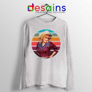 Dolly Parton Retro Style Sport Grey Long Sleeve Tee Country Music Vintage