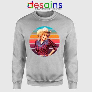 Dolly Parton Retro Style Sport Grey Sweatshirt Country Music Vintage