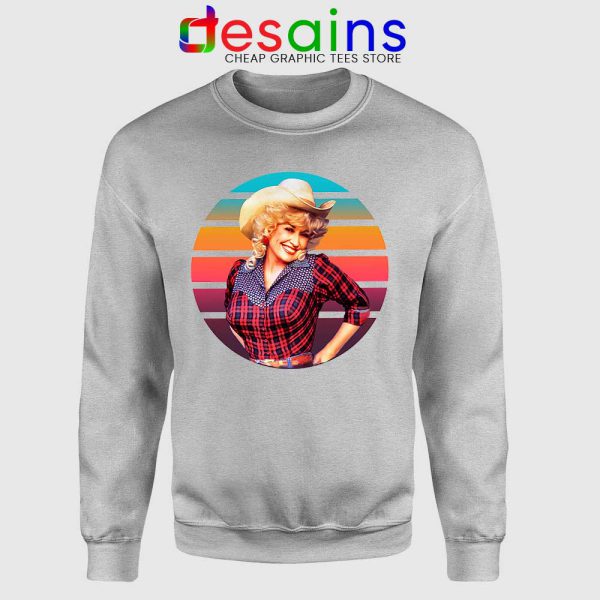 Dolly Parton Retro Style Sport Grey Sweatshirt Country Music Vintage