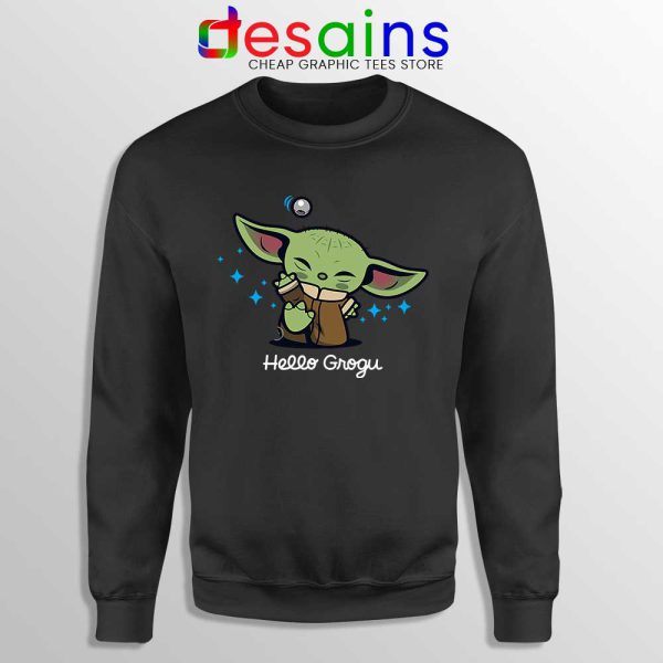 Grogu Baby Yoda Black Sweatshirt Mandalorian The Child