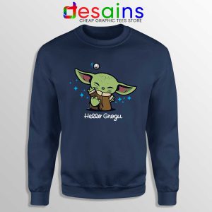 Grogu Baby Yoda Navy Sweatshirt Mandalorian The Child