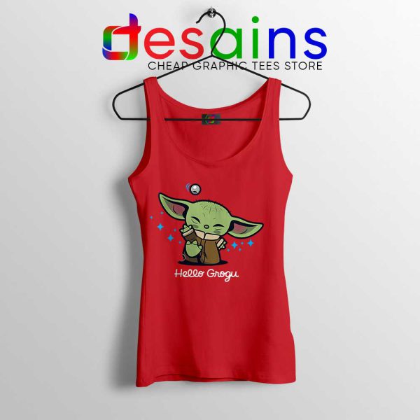 Grogu Baby Yoda Red Tank Top Mandalorian The Child Tops