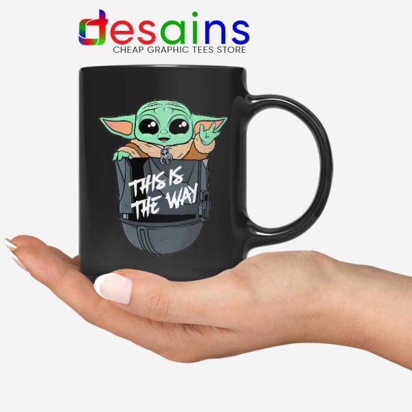 Grogu Pocket Helmet Black Mug Baby Yoda Mandalorian Coffee Mugs