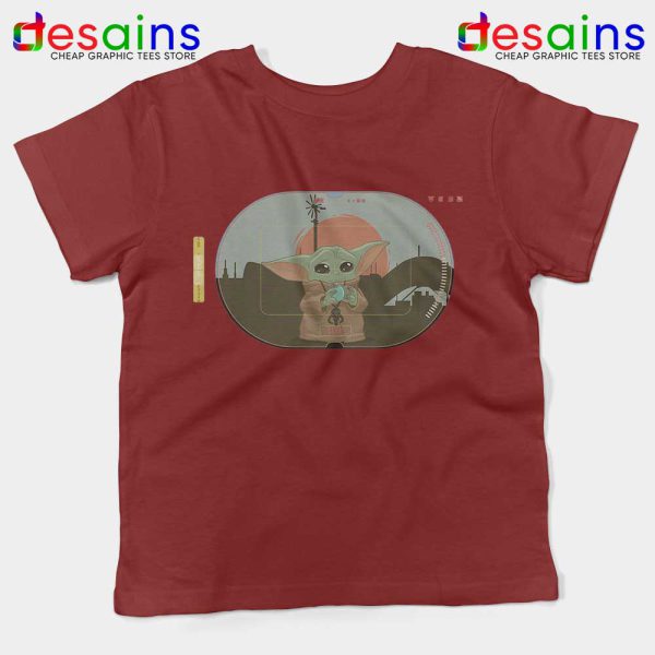 Grogu Target Mando Red Kids Tee Star Wars Disney+ Youth Tshirts