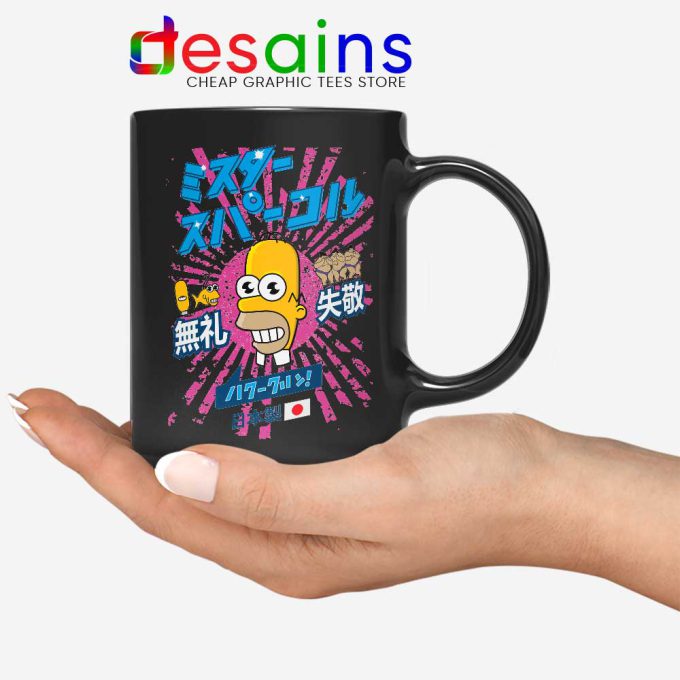 Homer Simpson Mr Sparkle Black Mug Rising Sun Coffee Mugs