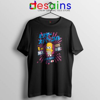Homer Simpson Mr Sparkle Black Tshirt Rising Sun Tee Shirts