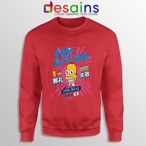 Homer Simpson Mr Sparkle Red Sweatshirt Rising Sun Sweaters