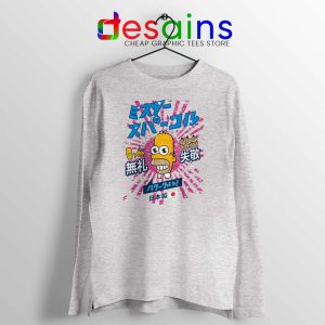 Homer Simpson Mr Sparkle Sport Grey Long Sleeve Tee Rising Sun