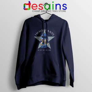 Immigrants Stitch Navy Hoodie Hamilton We Get The Job Done Jacket