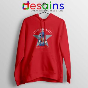 Immigrants Stitch Red Hoodie Hamilton We Get The Job Done Jacket
