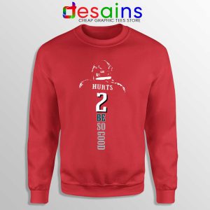 Jalen Hurts Philadelphia Red Sweatshirt Eagles NFL Merch