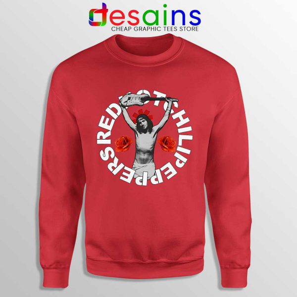 John Frusciante Guitar Red Sweatshirt Red Hot Chili Peppers