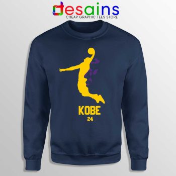 Kobe Legend 24 Lakers Navy Sweatshirt Black Mamba NBA Sweaters