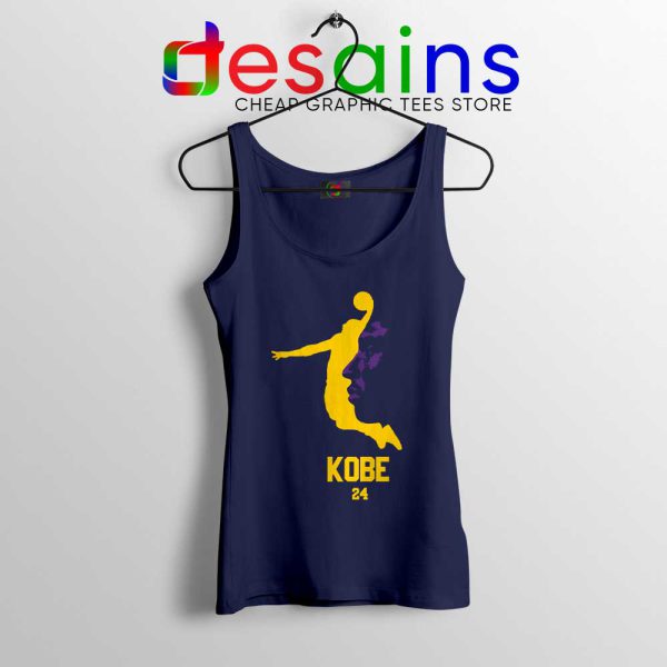 Kobe Legend 24 Lakers Navy Tank Top Black Mamba NBA Tops