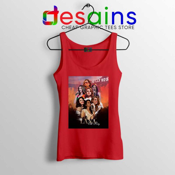 Lana Del Rey Hollywood Red Tank Top Born to Die Tops