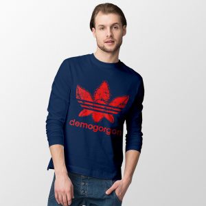 Mouth Demogorgon Adidas Navy Long Sleeve Tee