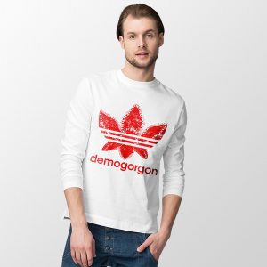 Mouth Demogorgon Adidas White Long Sleeve Tee