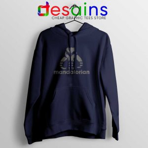 Mythosaur Skull Adidas Navy Hoodie Mandalorian Symbol Jacket