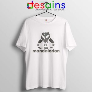 Mythosaur Skull Adidas WHite Tshirt Mandalorian Symbol Tees