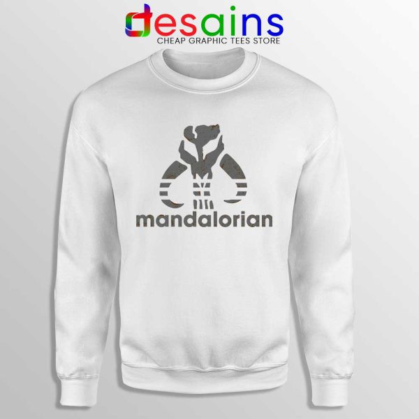 Mythosaur Skull Adidas White Sweatshirt Mandalorian Symbol